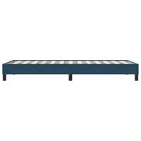 Boxspring zonder matras fluweel donkerblauw 80x210 cm - thumbnail