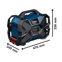 Bosch Blauw Power-Radiobox GPB 18VH-6 SRC | 18V | Zonder accu en lader - 06014A6200 - thumbnail