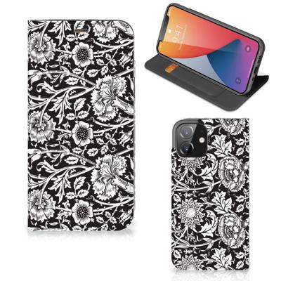 iPhone 12 | iPhone 12 Pro Smart Cover Black Flowers iPhone 12 | iPhone 12 Pro Smart Cover Black Flowers