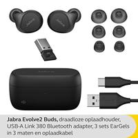 Jabra Evolve2 Buds True Wireless in-ear Bluetooth oordopjes, Active Noise Cancellation (ANC) en 4-mic MultiSensor Voice-technologie - gecertificeerd voor Microsoft Teams en andere vergaderapps -zwart - thumbnail
