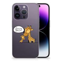 Apple iPhone 14 Pro Telefoonhoesje met Naam Giraffe - thumbnail