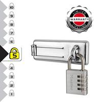 Masterlock Overval 704EURD + Aluminium hangslot 40mm - 7640704EURD 7640704EURD - thumbnail