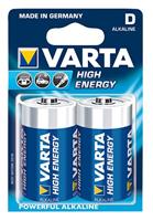 Varta High Energy LR20 Mono D batterij (1,5 V, 1300 mAh, 2 blister) - thumbnail