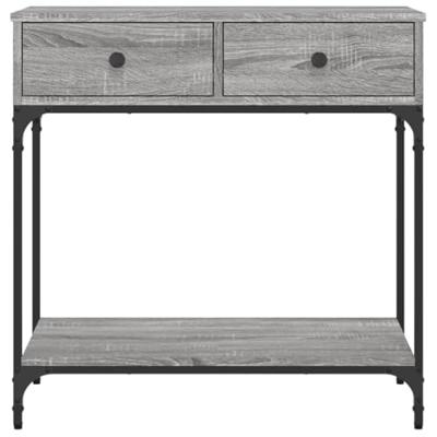 Wandtafel 75x34,5x75 cm bewerkt hout grijs sonoma eikenkleurig Wandtafel 75x34,5x75 cm bewerkt hout grijs sonoma eikenkleurig