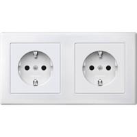 Merten MEG2328-1519 Wandcontactdoos System M Polar-wit 1 stuk(s) - thumbnail