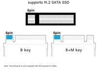 Akasa USB 3.1 Gen1 aluminium enclosure for M.2 (NGFF) SSD Zwart - thumbnail