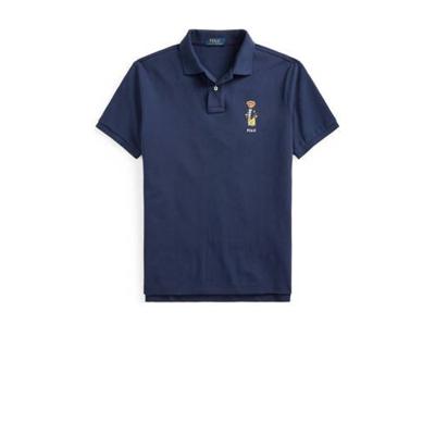 POLO Ralph Lauren slim fit polo donkerblauw POLO Ralph Lauren slim fit polo donkerblauw