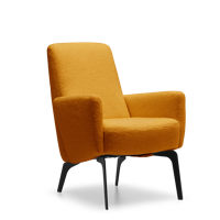Fauteuil X-103 Lage Rug Donkergeel Stof - thumbnail
