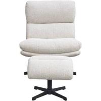 Fauteuil Bobbi incl. hocker - greige - Leen Bakker - thumbnail