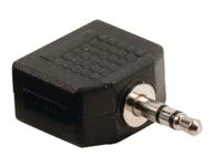 Valueline VLAB22945B Audio-splitter 3,5 mm Male - 2x Female Zwart - thumbnail