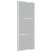 VidaXL Binnendeur 83x201,5 cm matglas en aluminium wit - thumbnail