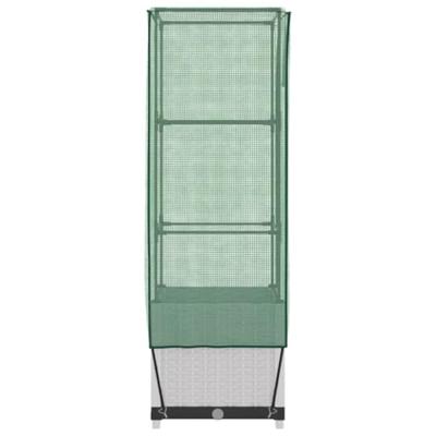 VidaXL Plantenbak verhoogd met kashoes 40x40x139 cm rattanlook