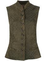 Uma Wang sleeveless button-up shirt - Green - thumbnail