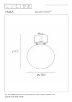 Lucide TRACK TYCHO- Railspot - 1-fase Railsysteem / Railverlichting - 1xG9 - Opaal (Uitbreiding) - thumbnail