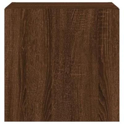 Tv-wandmeubel met LED-verlichting 40,5x35x40 cm bruineikenkleur