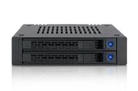 Icy Dock MB742SP-B 2x2,5 SATA mobile rack voor externe 3,5 - thumbnail