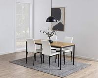 Bendt Eettafel 'Holger' Eiken en metaal, 160 x 80cm - thumbnail