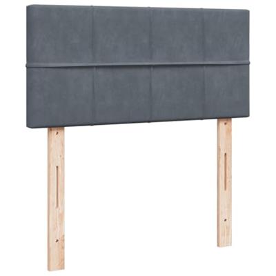 Boxspring met matras fluweel donkergrijs 1-persoons (alleen AU)