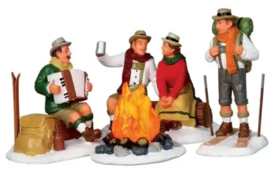 Kerstfiguur Alpine ski party LEMAX - Lemax
