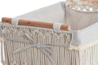Wasmand Home ESPRIT Wit Natuurlijk Metaal Shabby Chic 42 x 32 x 51 cm 5 Onderdelen - thumbnail