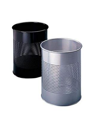 Durable Prullenbak | 15 l H315xd. 260 mm met gatenraster | metaal met epoxyharslaag | zwart | 1 stuk - 331001 331001 Durable Prullenbak | 15 l H315xd. 260 mm met gatenraster | metaal met epoxyharslaag | zwart | 1 stuk - 331001 331001