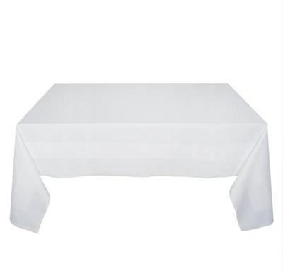 Toalha de Mesa Branca 230x235cm Com Faixa de Cetim Tecido - Treb Classic