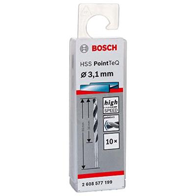 Bosch Accessoires 10X Metaalboor HSS Pointeq 3,1mm - 2608577199 Bosch Accessoires 10X Metaalboor HSS Pointeq 3,1mm - 2608577199
