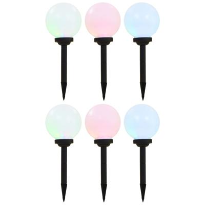VidaXL Solarlampen 6 st led rond 20 cm rgb