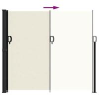 Windscherm uittrekbaar 180x500 cm crmekleurig - thumbnail