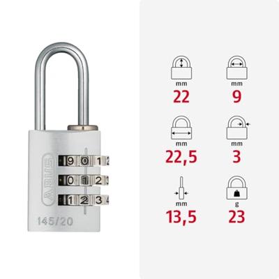 Abus cijfercode hangslot 145/40