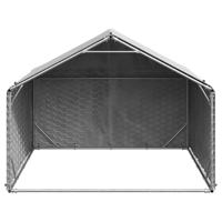 Hondenkennel buiten met deksel 2x2x1,5 m gegalvaniseerd staal - thumbnail