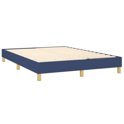 Boxspring met matras stof blauw 80x200 cm