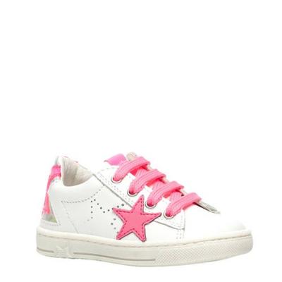 Scapino Groot leren sneakers wit/roze Scapino Groot leren sneakers wit/roze