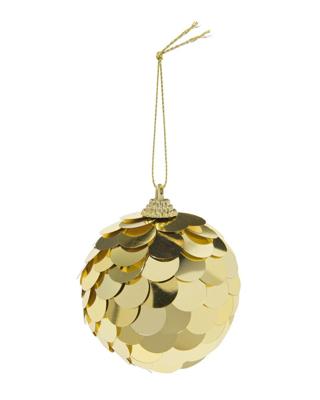 HEMA Kerstbal goud pailleten (goud)