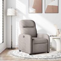 Fauteuil verstelbaar stof taupe - thumbnail