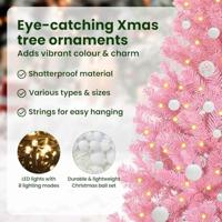 VidaXL Kunstmatig voorverlicht kerstboom met 150 led roze 150 cm pvc - thumbnail