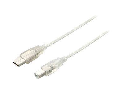 Equip USB 2.0 kabel USB aansluitkabel (A/stekker - B/stekker 3,0 m) zilver