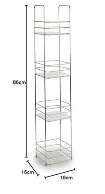 Badkamerschappen Transparant Zilverkleurig Metaal Plastic