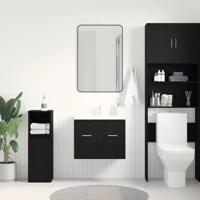Wastafelkast 60x38,5x46 cm bewerkt hout zwart eikenkleurig - thumbnail