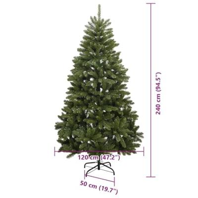 VidaXL Kunstkerstboom met 300 led groen 240 cm pvc en metaal
