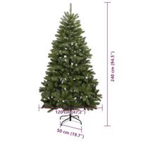 VidaXL Kunstkerstboom met 300 led groen 240 cm pvc en metaal - thumbnail