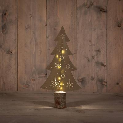 Kerstboom Papier 10 LED 31cm Goud