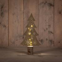 Kerstboom Papier 10 LED 31cm Goud - thumbnail