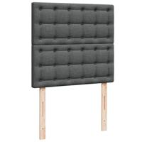Boxspring met matras stof donkergrijs 80x200 cm - thumbnail