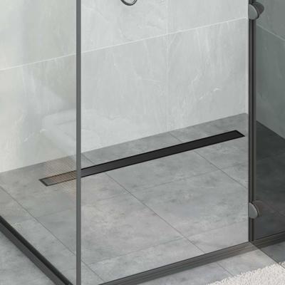 Doucheafvoer 2-in-1 met 360° Sifon Zwart 90 cm