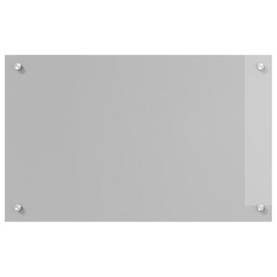VidaXL Keuken spatscherm lichtgrijs 80 x 50 cm gehard glas