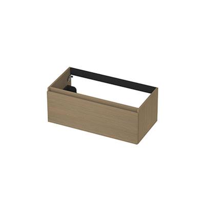 INK - Onderkast 1 Lade Greeploos met Houten Keerlijst - 900x450x350 Mm - Olijf Eiken