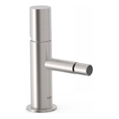 Bidetmengkraan Tres Study Exclusive 1-Knop Uitloop Recht 8 cm Rond RVS