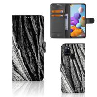 Book Style Case Samsung Galaxy A21s Boomschors Grijs - thumbnail