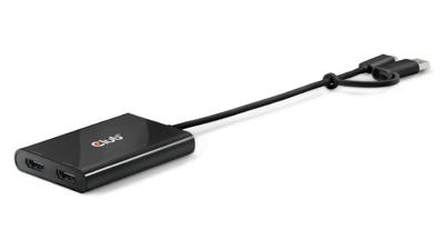 club3D USB-C Adapter [1x USB-A-stekker, USB-C stekker - 1x HDMI-stekker, DisplayPort stekker] CSV-1475 0.18 m